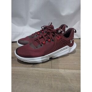 Under Armour Flow Running Shoes Men's Size 17 Burgundy White New